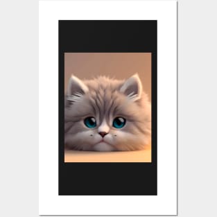Adorable Kitten - Modern digital art Posters and Art
